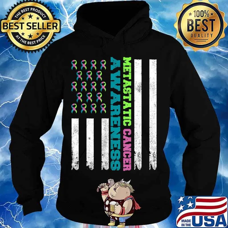 Metastatic Breast Cancer Awareness Tackle US Warrior T-Shirt Hoodie