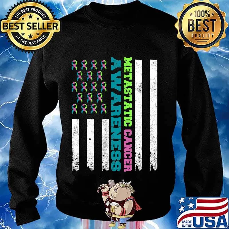 Metastatic Breast Cancer Awareness Tackle US Warrior T-Shirt Sweater