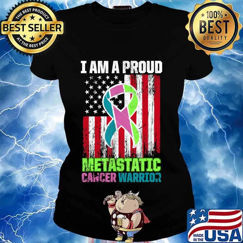 Metastatic Breast Cancer Awareness Therapists US Warrior T-Shirt Ladies tee