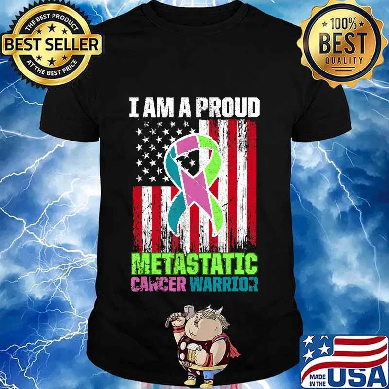 Metastatic Breast Cancer Awareness Therapists US Warrior T-Shirt