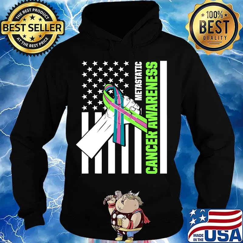 Metastatic Breast Cancer Awareness Therapy US Warrior T-Shirt Hoodie