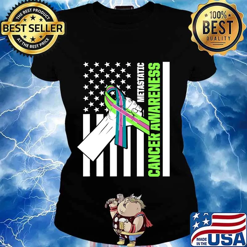 Metastatic Breast Cancer Awareness Therapy US Warrior T-Shirt Ladies tee