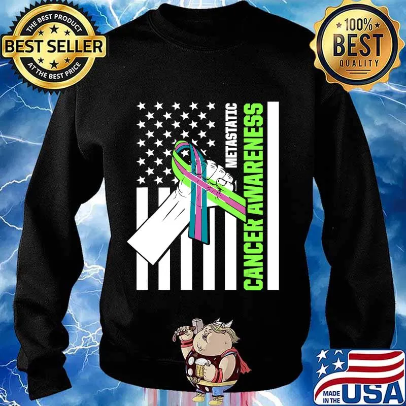 Metastatic Breast Cancer Awareness Therapy US Warrior T-Shirt Sweater
