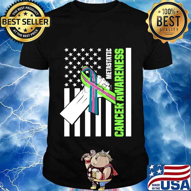 Metastatic Breast Cancer Awareness Therapy US Warrior T-Shirt
