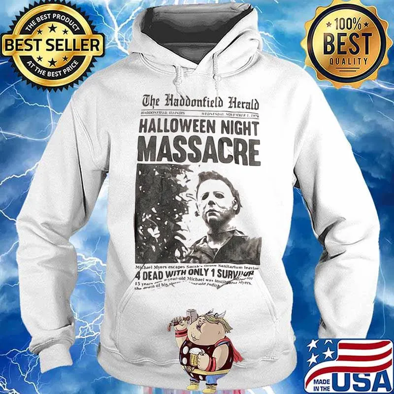 Michael myers the haddonfield herald halloween night massacre s Hoodie