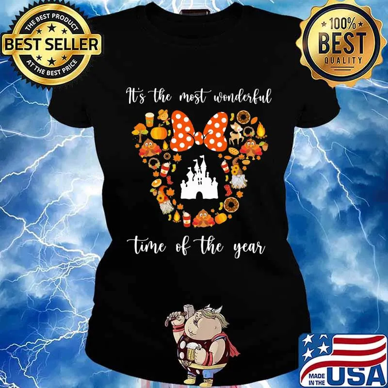 Minnie mouse it's the most wonderful time of the year fall s Ladies tee