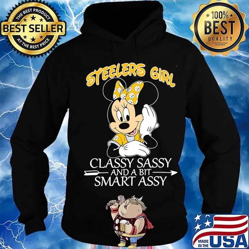 Minnie mouse pittsburgh steelers girl classy sassy and a bit smart assy s Hoodie