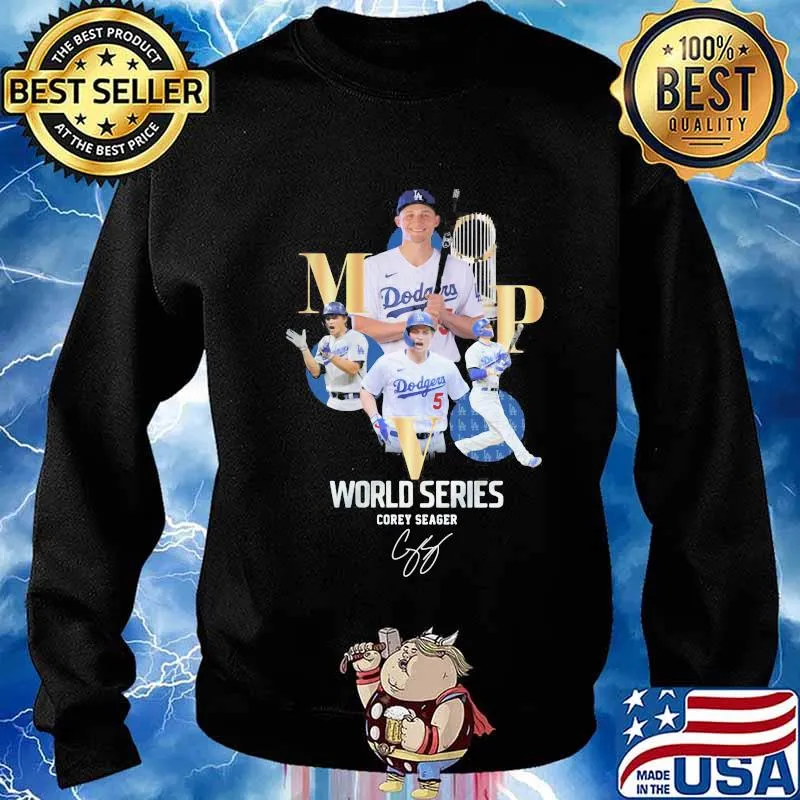 MPV los angeles dodgers world series corey seager signature s Sweater