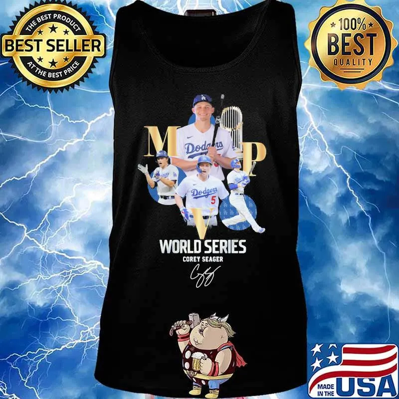 MPV los angeles dodgers world series corey seager signature s Tank top