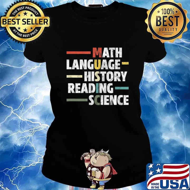 Music Teacher Music Math Language History Reading Science T-Shirt Ladies tee