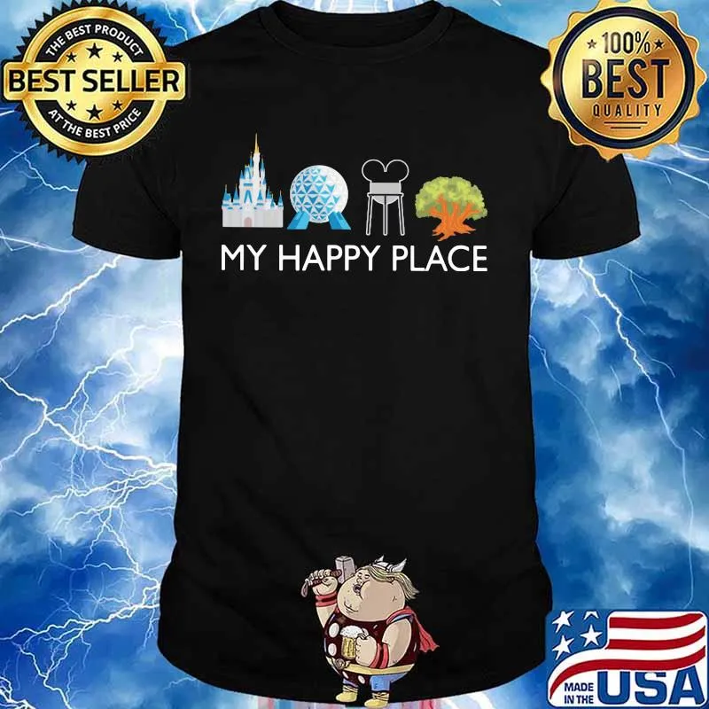 My happy place walt disney golf mickey mouse tree shirt