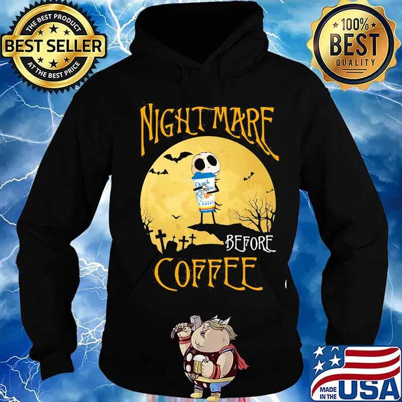 Nightmare before coffee hug Dutch Bros Halloween s Hoodie