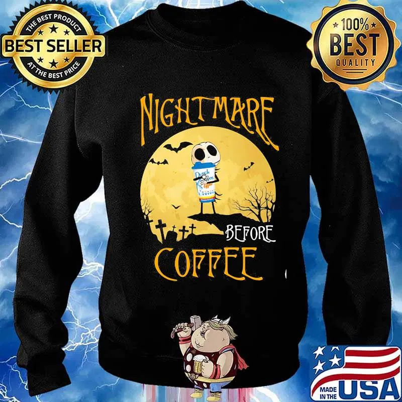 Nightmare before coffee hug Dutch Bros Halloween s Sweater