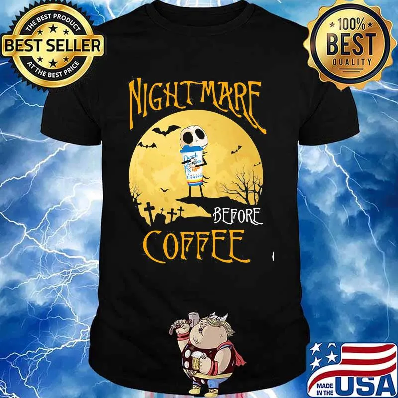 Nightmare before coffee hug Dutch Bros Halloween shirt