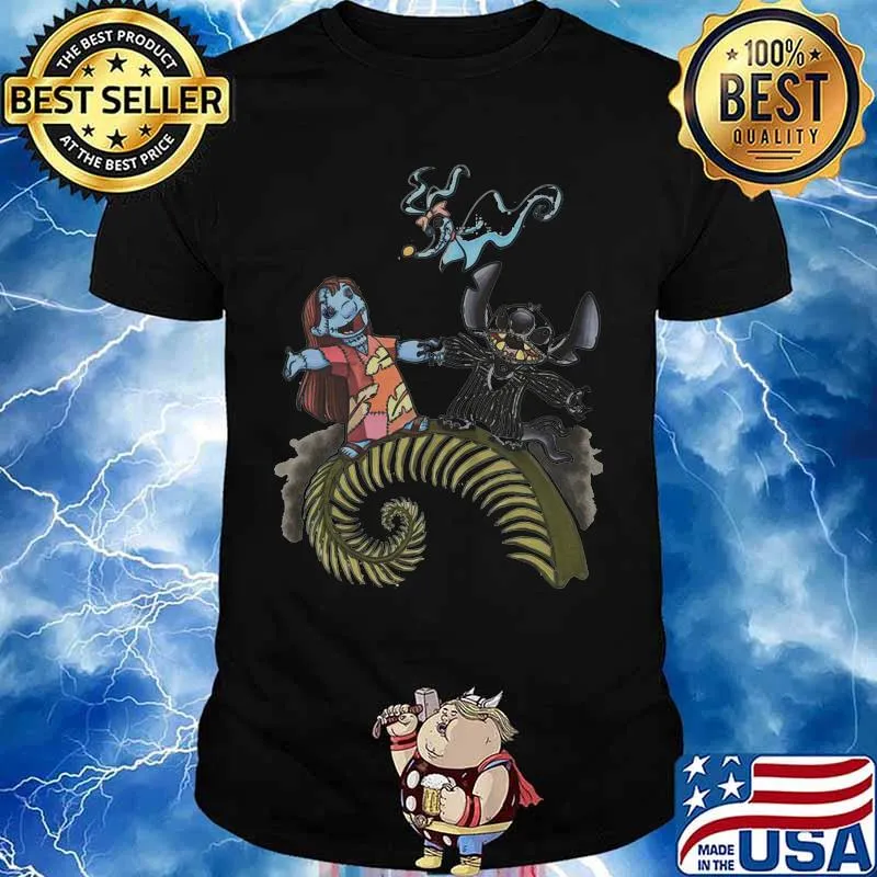 Nightmare stitch and lilo ghost halloween shirt