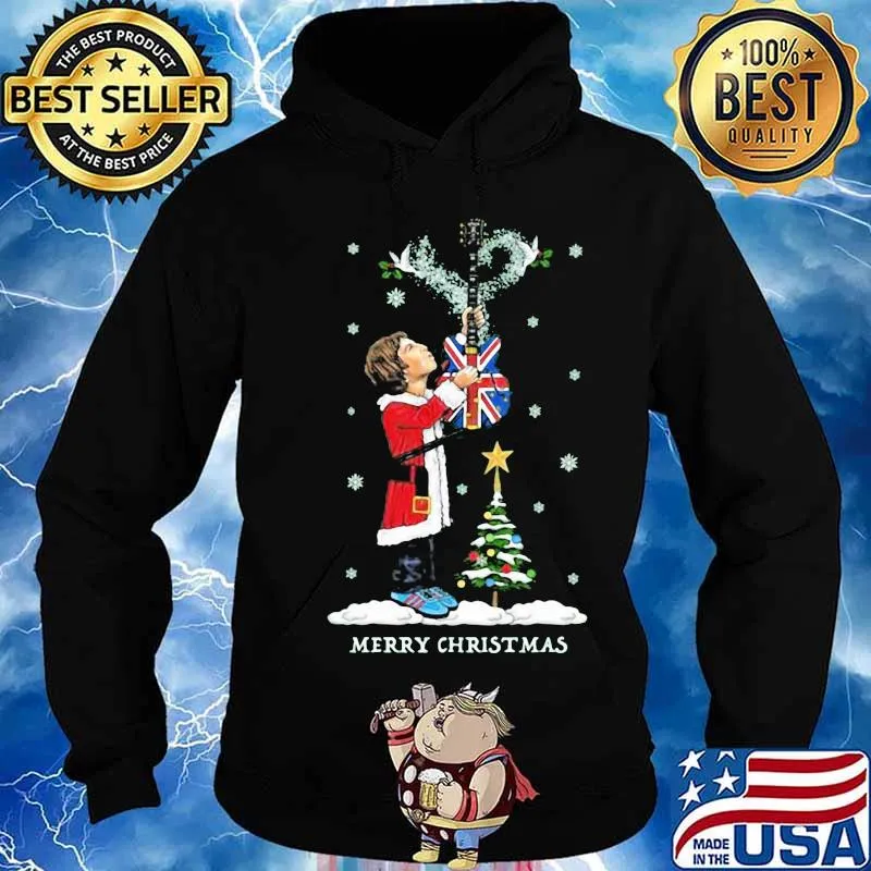 Noel gallagher playing guitar merry christmas s Hoodie