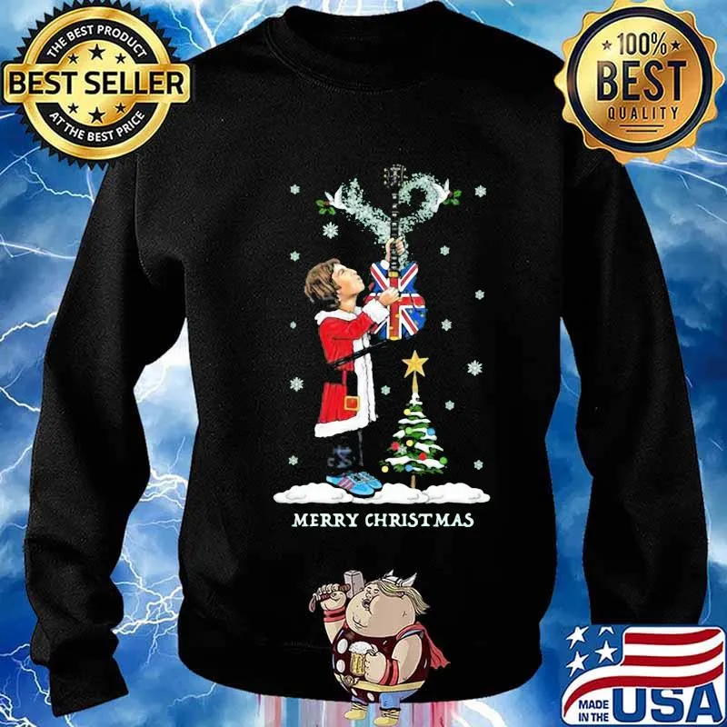 Noel gallagher playing guitar merry christmas s Sweater