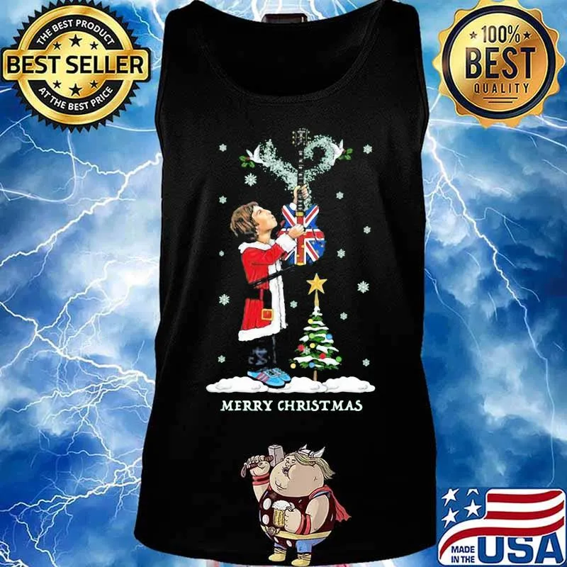 Noel gallagher playing guitar merry christmas s Tank top