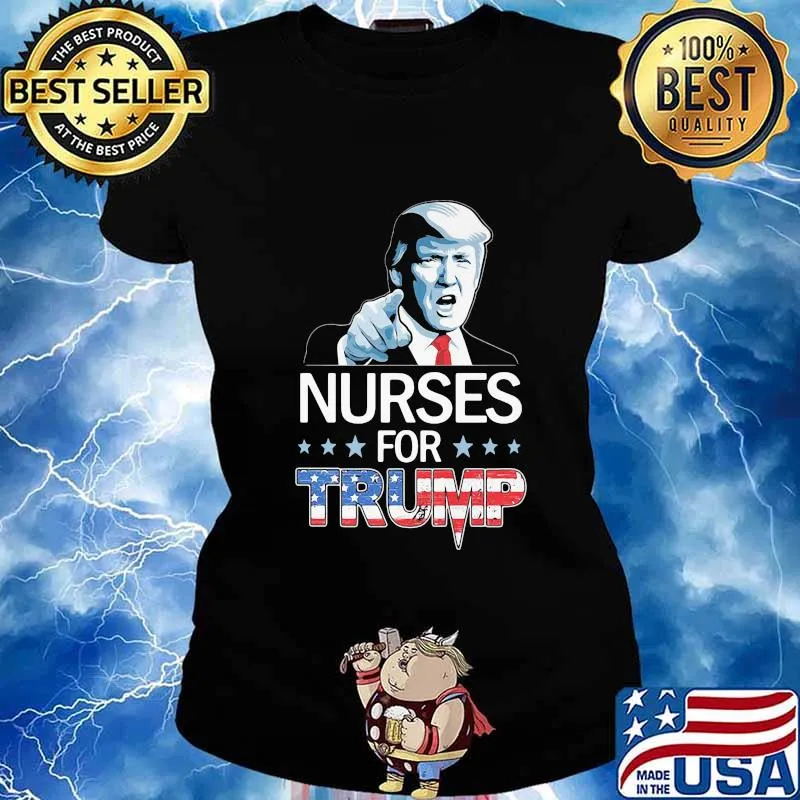Nurses for donald trump american flag s Ladies tee