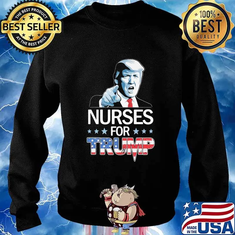 Nurses for donald trump american flag s Sweater