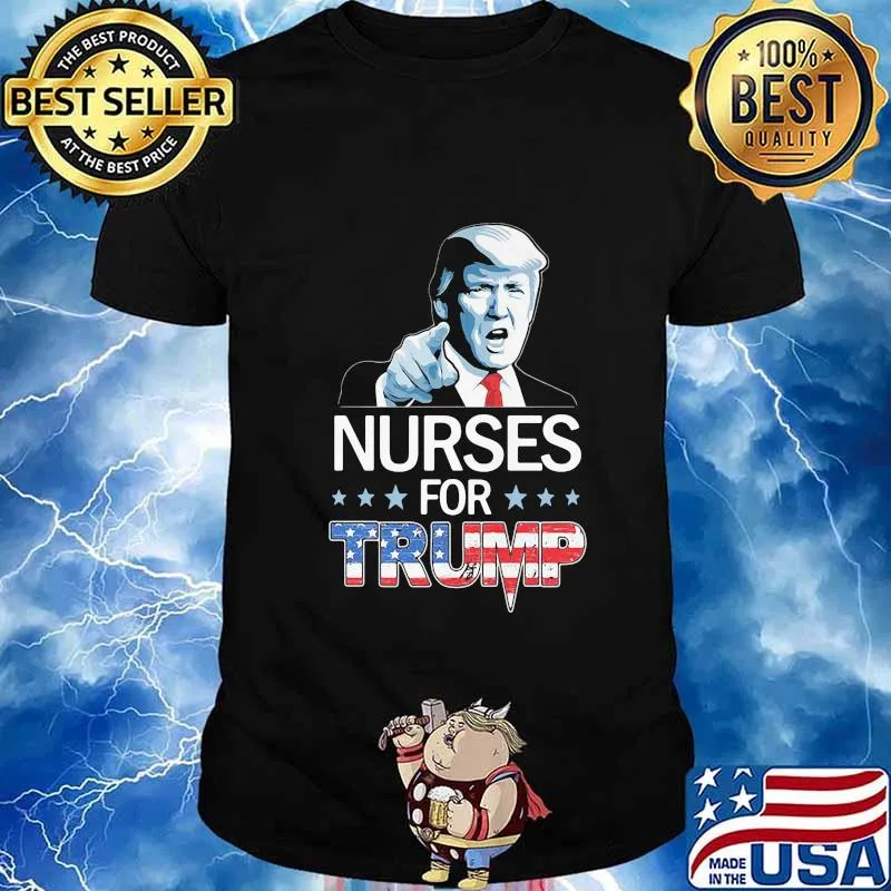 Nurses for donald trump american flag shirt