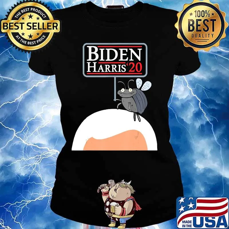 Official Debate Fly on Mike Pence's Head for Biden Harris 2020 T-Shirt Ladies tee