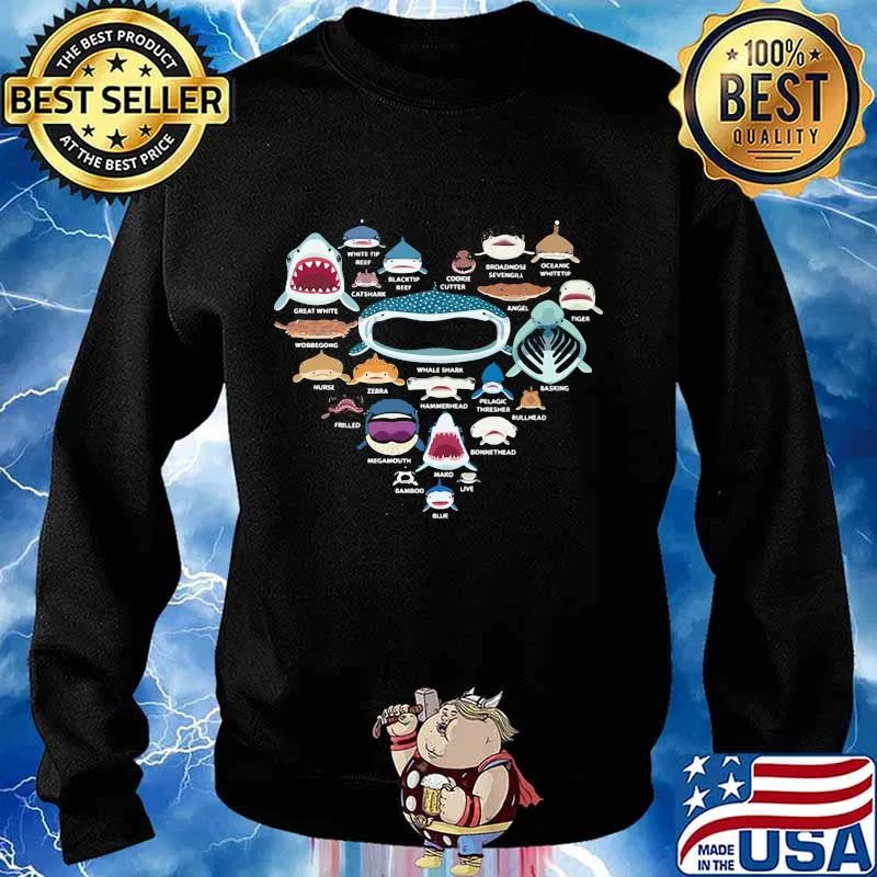 Official love sharks heart s Sweater