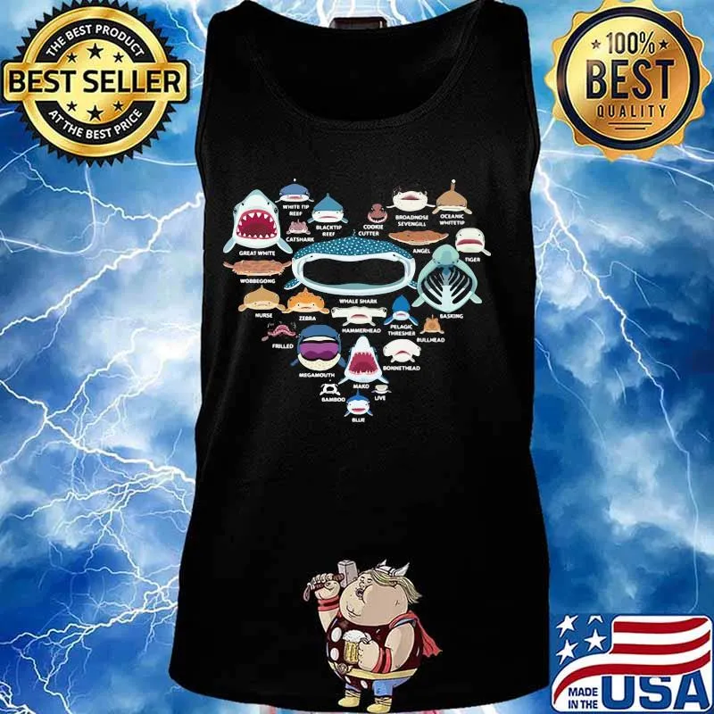 Official love sharks heart s Tank top
