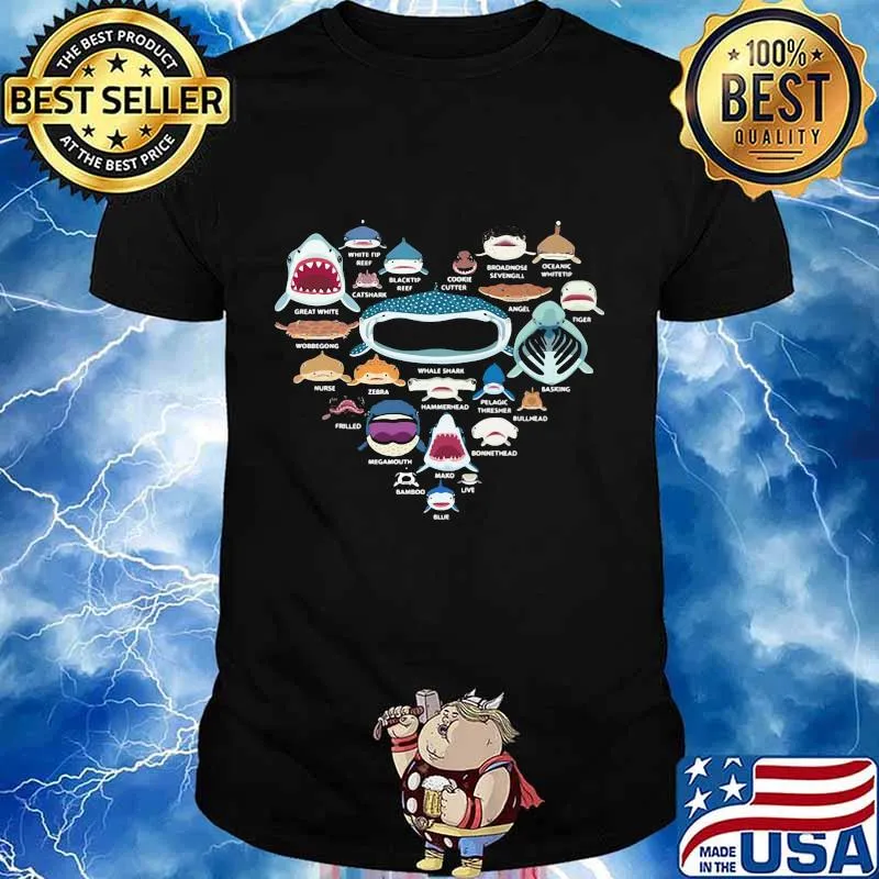 Official love sharks heart shirt