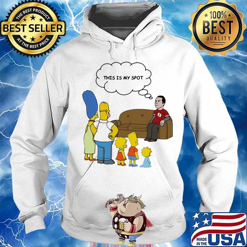 Official this is my spot simpsons family s Hoodie