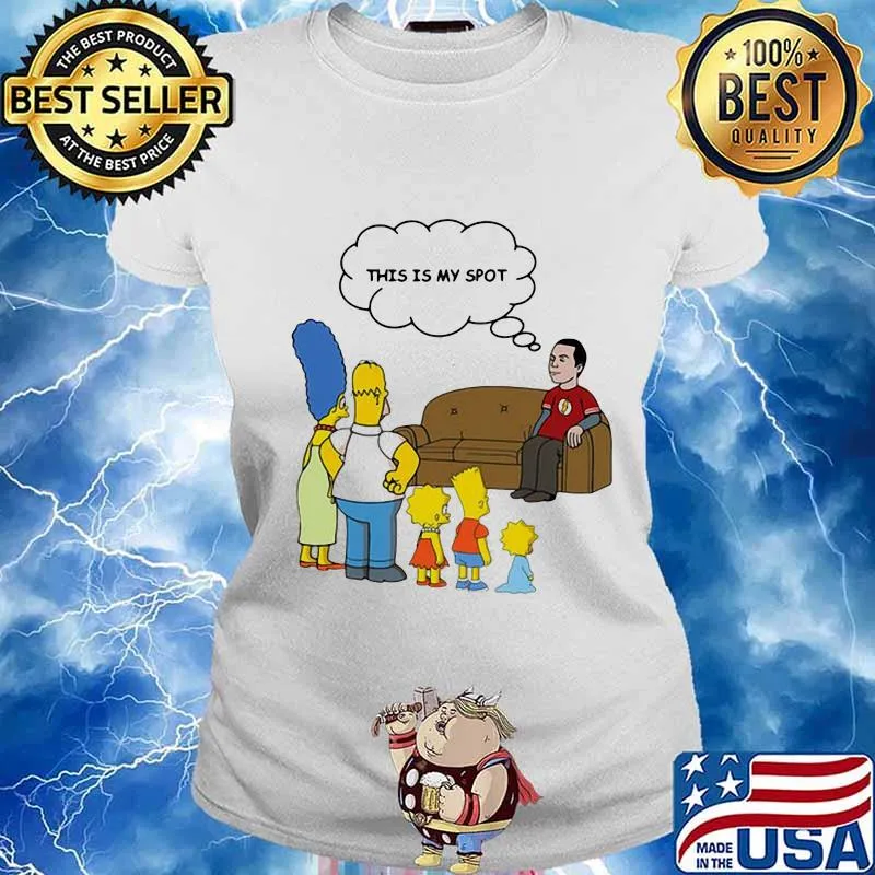 Official this is my spot simpsons family s Ladies tee