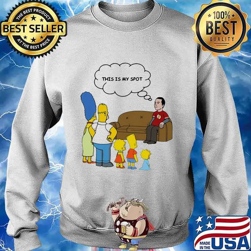 Official this is my spot simpsons family s Sweater