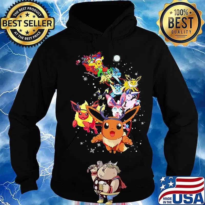 Pikachu cartoon merry christmas s Hoodie
