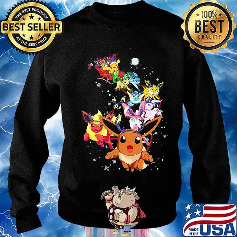Pikachu cartoon merry christmas s Sweater