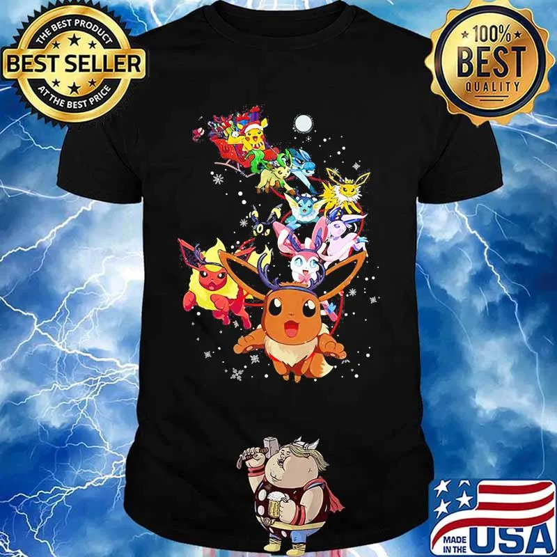 Pikachu cartoon merry christmas shirt