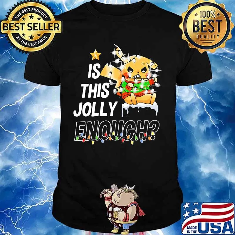 Pikachu is this jolly enough merry christmas shirt