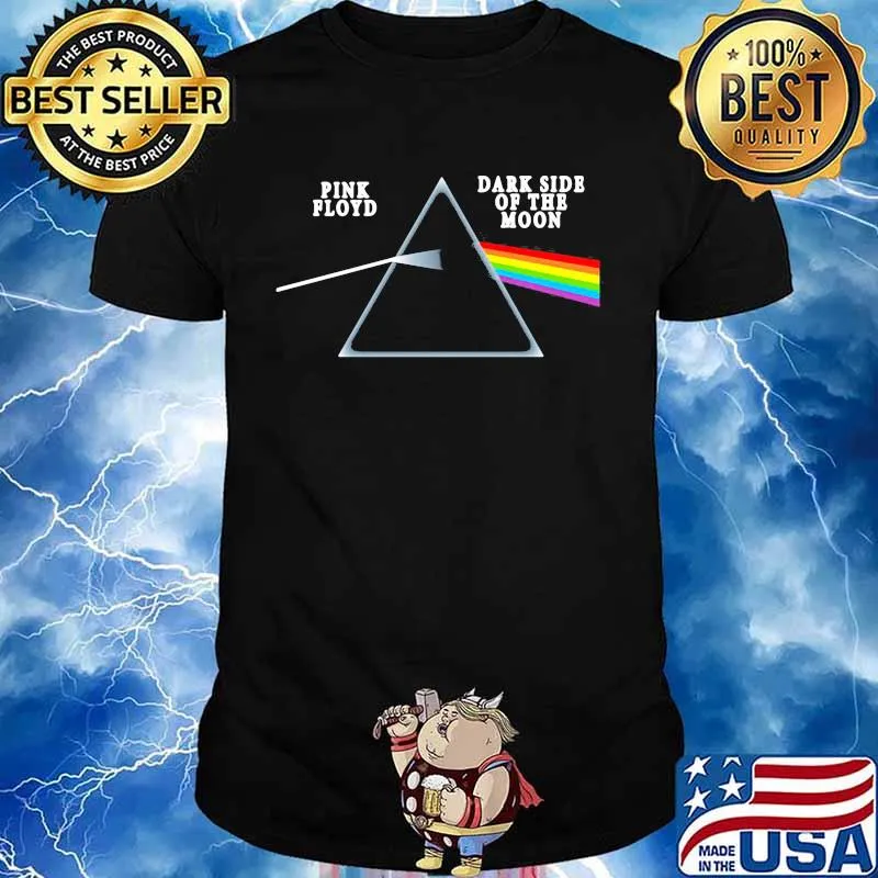 Pink floyd band dark side of the moon rainbow shirt