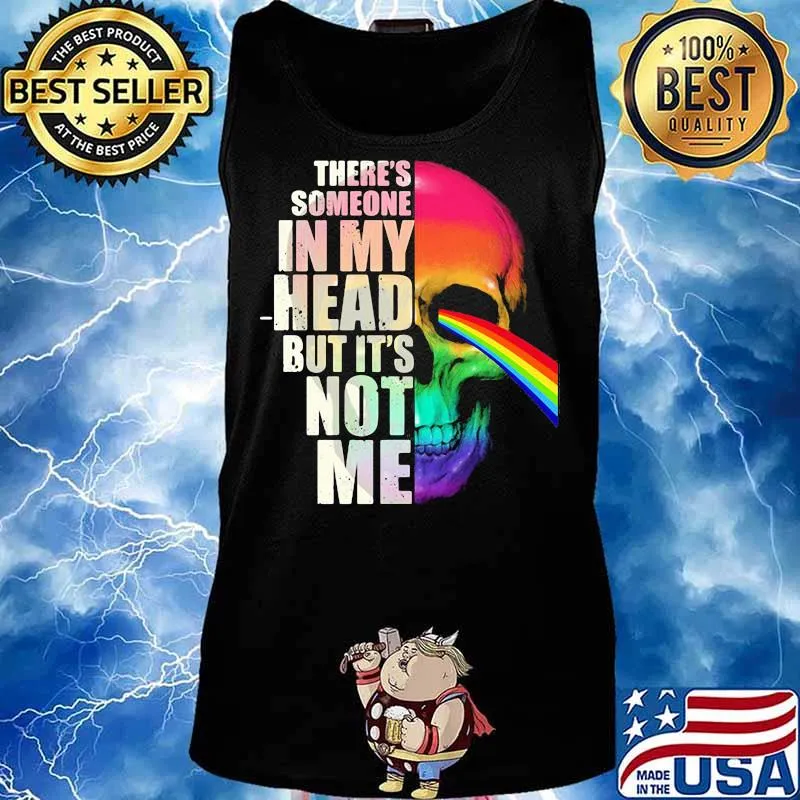 Pink floyd band skull there's someone in my head but it's not me lgbt s Tank top