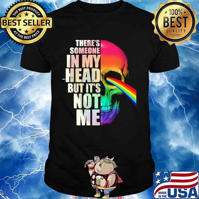 Pink floyd band skull there's someone in my head but it's not me lgbt shirt