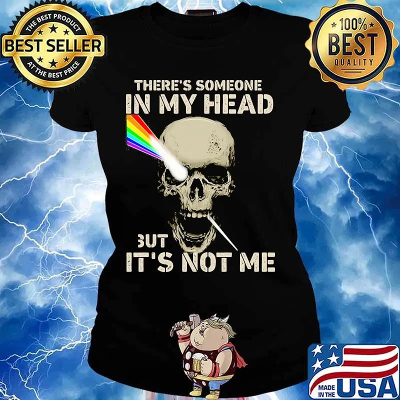 Pink floyd band skull there's someone in my head but it's not me s Ladies tee