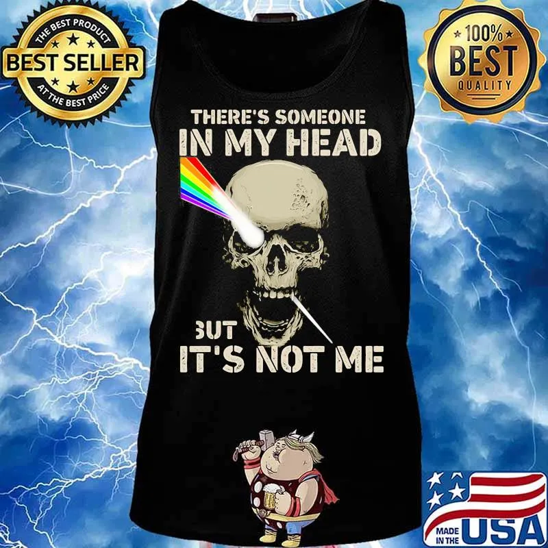Pink floyd band skull there's someone in my head but it's not me s Tank top
