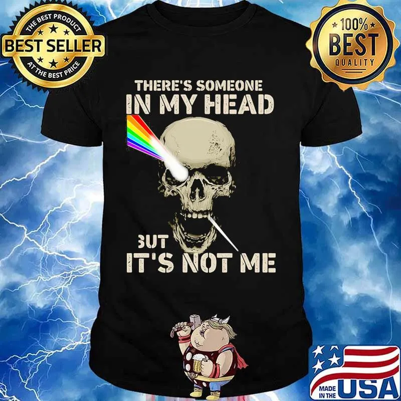 Pink floyd band skull there's someone in my head but it's not me shirt
