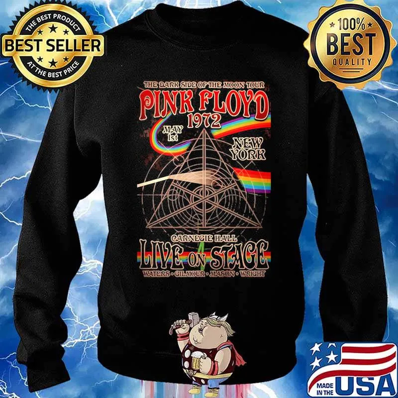 Pink floyd band the dark side of the moon tour 1972 live on stage s Sweater