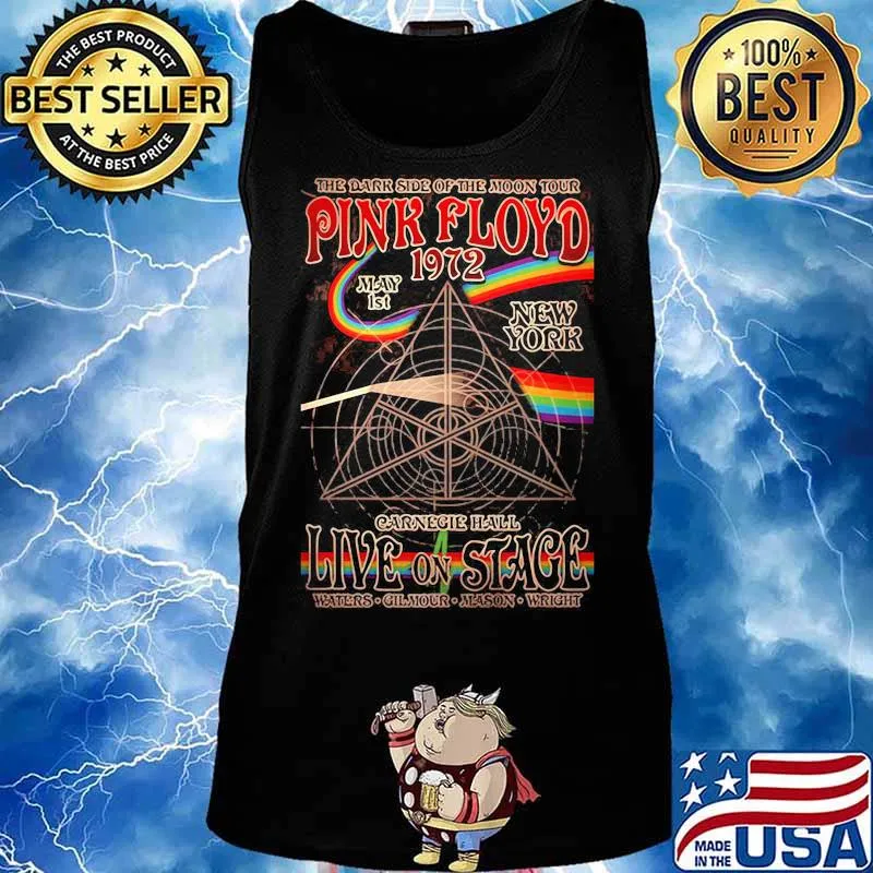 Pink floyd band the dark side of the moon tour 1972 live on stage s Tank top
