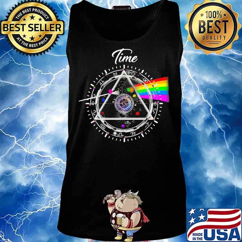 Pink floyd band time rainbow s Tank top