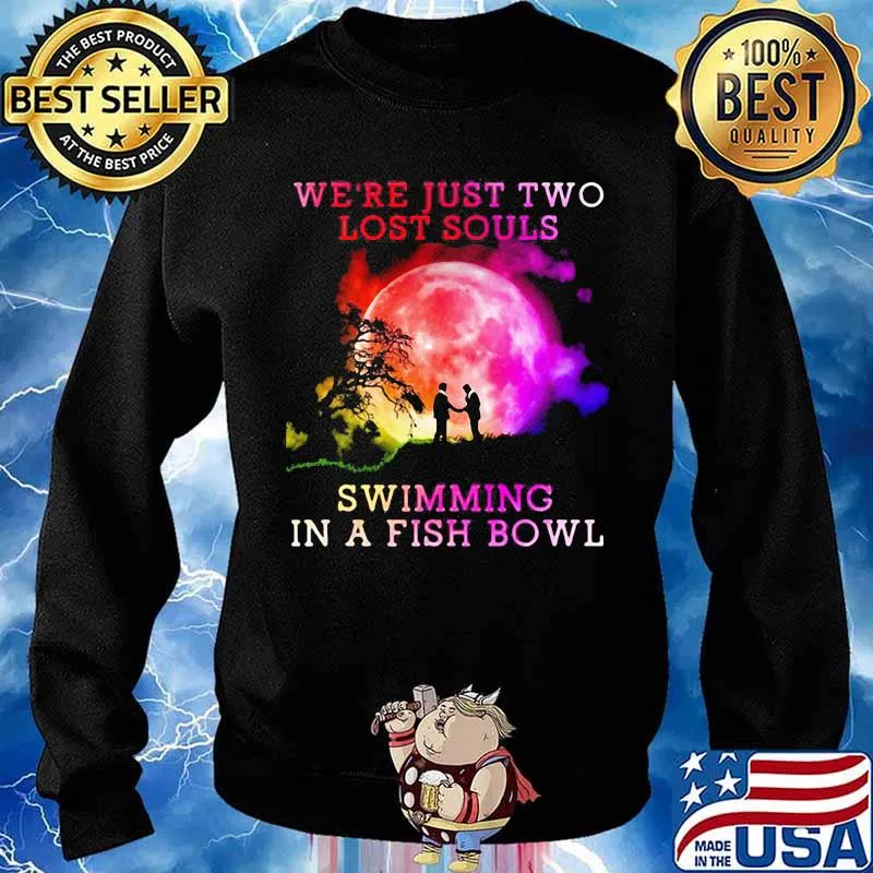 Pink floyd band we're just two lost souls swimming in a fish bowl moon s Sweater