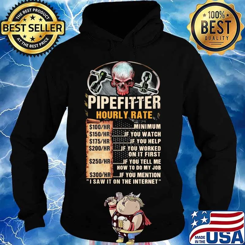Pipefitter hourly rate skull halloween s Hoodie