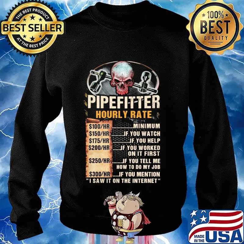 Pipefitter hourly rate skull halloween s Sweater