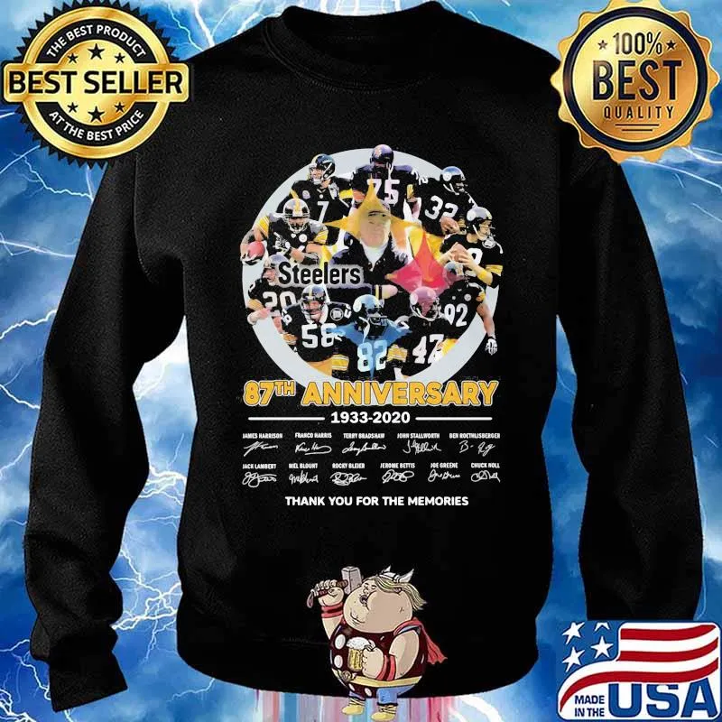 Pittsburgh steelers 87th anniversary 1933 2020 thank for the memories signatures s Sweater