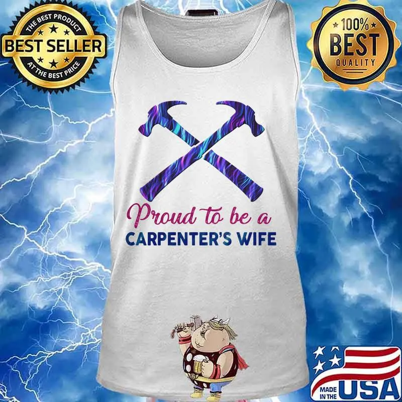 Proud to be a carpenter's wife hologram s Tank top